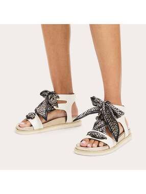Carvela Sorrento Scarf Sandal Bone EU 38.5 / US 7.5